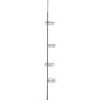 Corner Shower Tray 4 Tier, Chrome