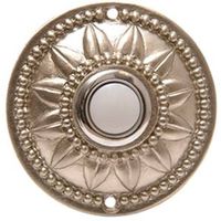 round wired doorbell button, nickel