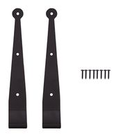 HINGE STRAP BLK SS 10IN 1/2OS 