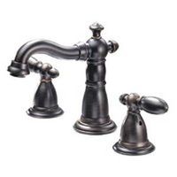 two handle faucet with pop up, bronze