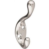 1244995 - 3IN COAT&HAT HOOK NICKEL