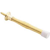 bright brass spring door stop