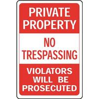 1263730 - SIGN PRIV PROPERTY NO TRES