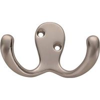1320068 - STN NICKL DBL PRONG ROBE HOOKS