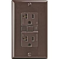 GFCI Outlet, 20 Amp Brown