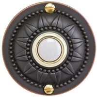 Wired Round Doorbell Button, Bronze