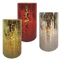 CANDLE TEALIGHT LED COLR GLASS