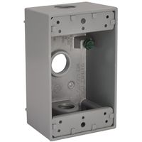 1328848 - 1GANG ALUM GRAY 3 OUTLET BOX