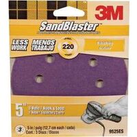 Eight Hole Sanding Disc 220 Grit, 5in. 3 Pk
