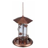 copper finish bird feeder, 28in.