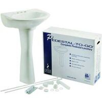 pedestal to go 20in. x 18in. white  