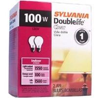 double life clear incandescent bulbs, 100 watt
