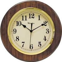 Round Wall Clock, 10in. Honey Pine Wood