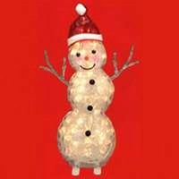icy snowman lighted decoration, 30in.
