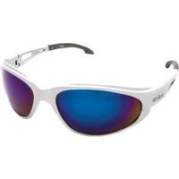 Silver Frame Safety Glasses with Blue Lens