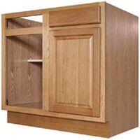 Corner Base Cabinet, Oak 36in.
