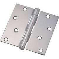 square residential hinge, bright chrome 4in.