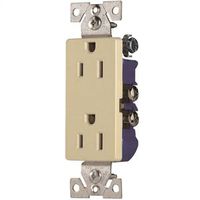 decorator duplex outlet, 10 pk almond