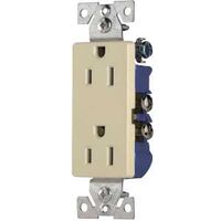 decorator duplex outlet, 10 pk almond