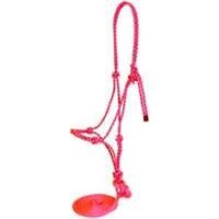 Horse Rope Halter, Pink & Black