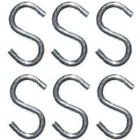 Small Open S Hooks Bright Zinc, 3/4"