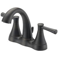 FAUCET LAV 4IN 2HNDL LEVER BRZ