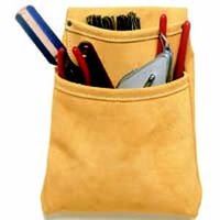 nail & tool bag suede, 2 pocket
