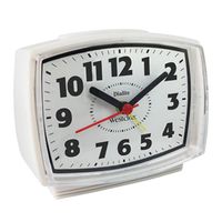 1677533 - WHT QUARTZ ANALOG ALARM CLOCK