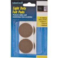 Light Duty Felt Pads Brown, 7/8in.