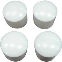 Plastic Leg Tips White, 1in.