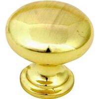 1 3/8in. Polished Brass Knob