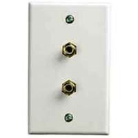dual coax wall plate, white
