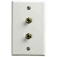 dual coax wall plate, white
