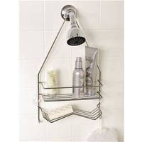 shower head caddy, chrome