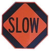 paddle stop & slow sign, 24in.
