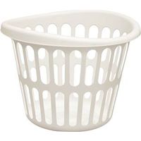 laundry basket, 1 bushel white