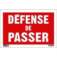 SIGN DEFENSE DE PASSER 8X12IN 