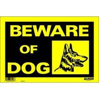 SIGN BEWARE OF DOG 8X12IN     