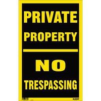SIGN PROPERTY PRIVATE 12X19IN 