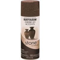 American Accents 238324 Stone Spray Paint, 12 oz, 10 - 12 sq-ft/can, Mineral Brown, Solvent Like