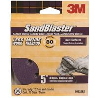 eight hole sanding disc 80 grit, 5in. 10 pk