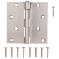 square residential hinge, satin nickel 4in.