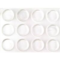 Disk Type Clear Bumpers, 1/2"