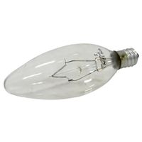 candelabra base clear bulb, 60 watt