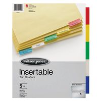 five tab index dividers