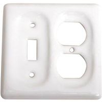single switch outlet ceramic white 