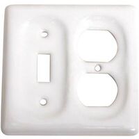 single switch outlet ceramic white 