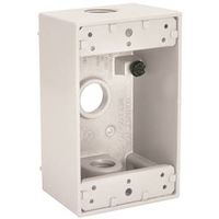1896349 - 1GANG WHT ALUM 3 OUTLET BOX