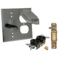 2 gang duplex receptacle & switch cover 