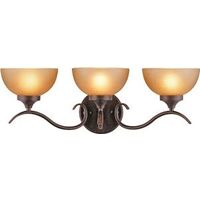 Three Light Vanity Fixture, Bronze